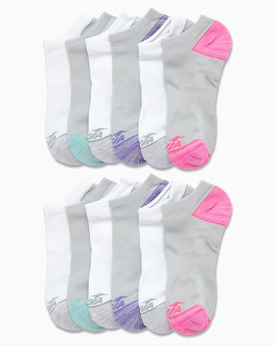 Avia No Show Socks for Women - Soft Stretch Moisture Wicking Low Cut Athletic Socks (12 Pack, Size 4-9)  
Avia No Show S