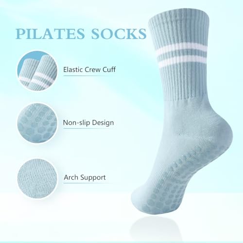 KAKAVENTE Grippy Yoga Socks for Women, Non-Slip Pilates Socks for Fitness and Dance