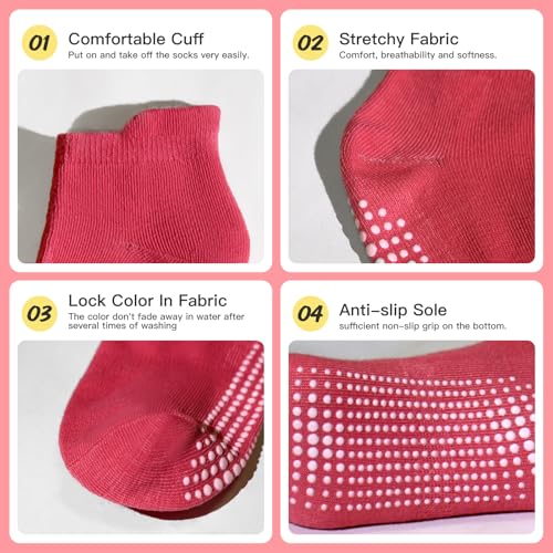 ELUTONG Non Slip Ankle Grip Socks for Toddler Kids | 16 Pack | Girls & Boys | Comfortable and Safe