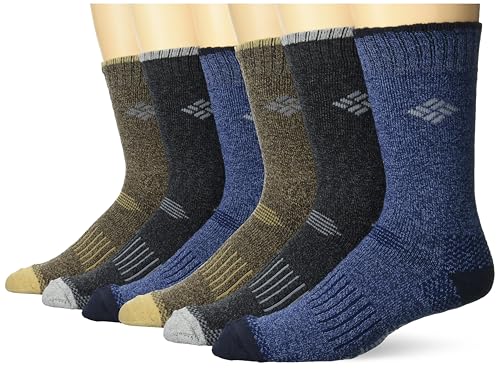 Columbia Men's Moisture Control Quarter Crew Socks | Comfortable | Outdoor Enthusiasts | Hiking and Travel | Breathable